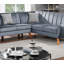 Canapé modulaire contemporain 2 pièces en velours gris foncé