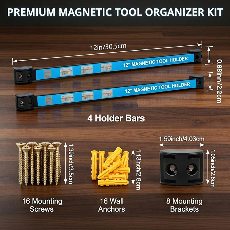 Porte-outils magnétique robuste 4 pièces