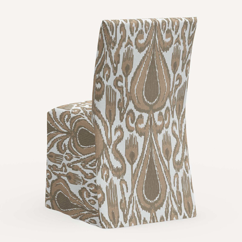 Sadia Slipcover Chair, Jr Fergana Clay Paisley Linen