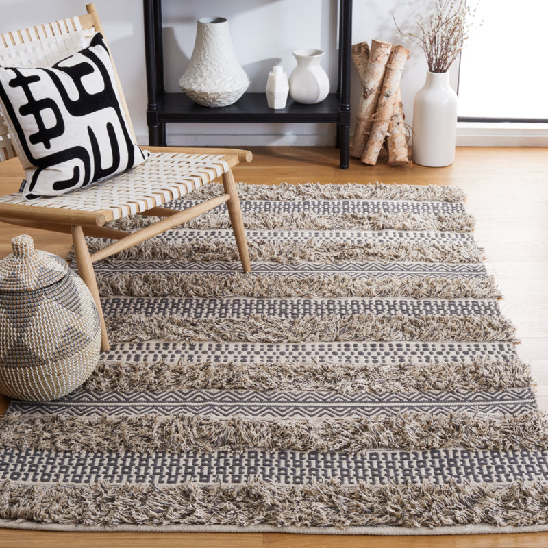 Natura Flat Weave Cotton Southwestern Rug, Rectangle 4' x 6'