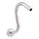 6" Round Thin 5-Function Adjustable Spray Shower Head with 8" S-Shaped Wall Mount Arm