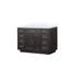 Meuble-lavabo simple en chêne noir l 48 po x P 22 po avec plateau en marbre de Carrare
