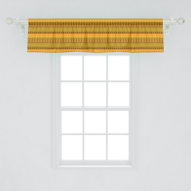 Ensemble de 2 cantonnières en zigzag Ambesonne