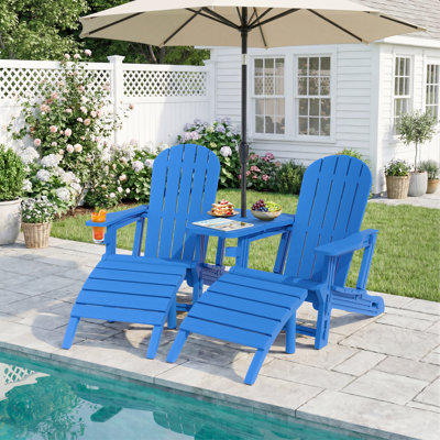  2-Person Outdoor Adirondack Chair Set