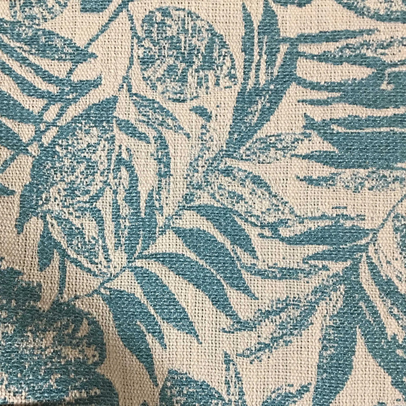 Caicos-Oaks Tropical Pattern Woven Upholstery Fabric, Laguna