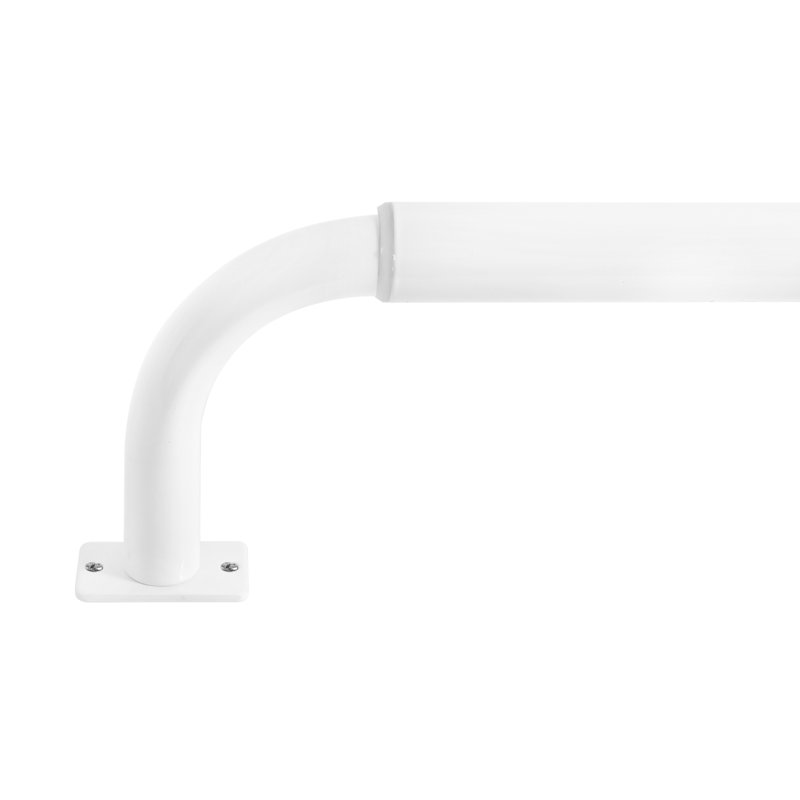 Tringle à rideaux occultante de 1 po de diamètre Red Barrel Studio®, 84" - 120", Blanc