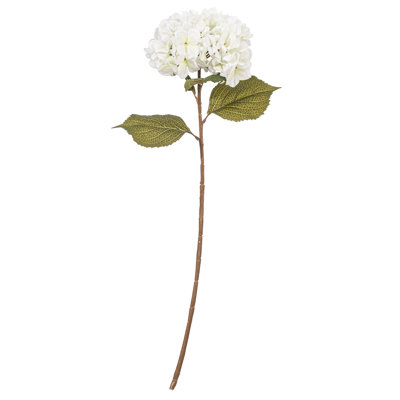 32,5 "tige d'hortensia blanche avec tête de fleur 9", 3 / sac