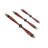 Metal 2 Blade Airplane Propeller Red Wall Decor with Aviation Detailing Set