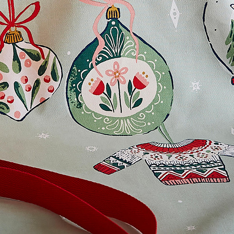 Christmas No Pattern Cotton Bib Apron