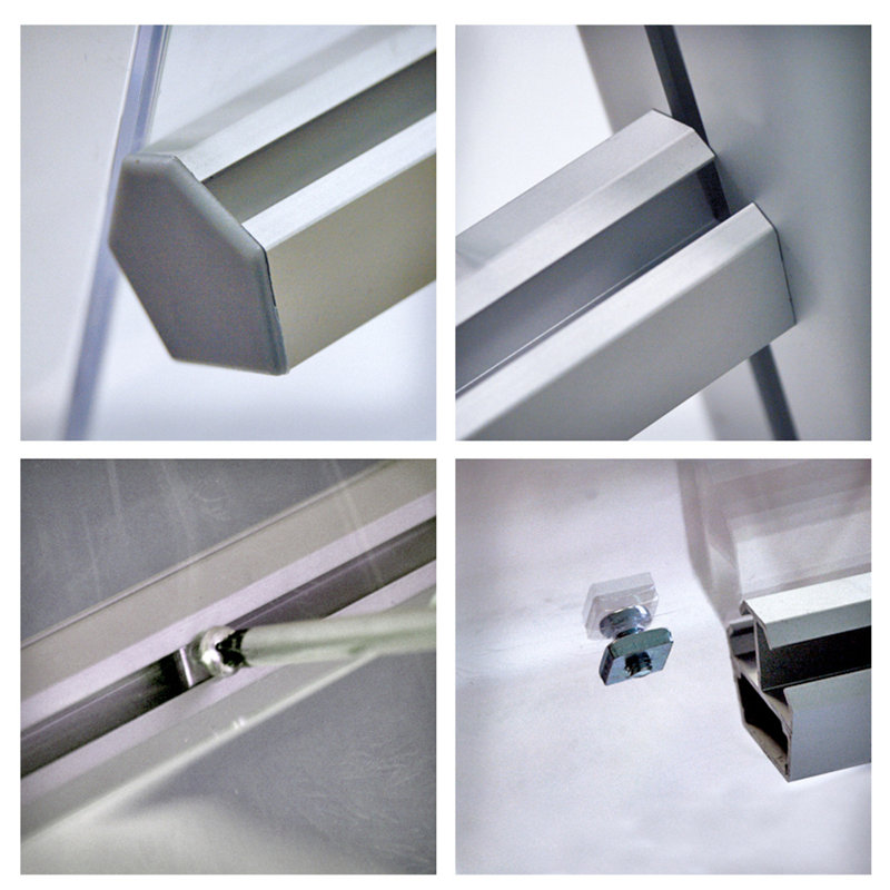 Silver Metal and Acrylic Brochure Display Kit with Flat Base
