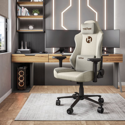 Inbox Zero Adjustable Reclining Ergonomic Swiveling Floor Game Chair in Black by Inbox Zero