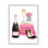 «Fashion on Book Champagne Heels and Flowers», reproduction de peinture à l'aquarelle
