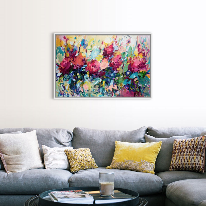 «The Garden at Naples» par Amira Rahim - reproduction d'art, Toile blanche encadrée, H 34 po x l 50 po x P 1,75 po