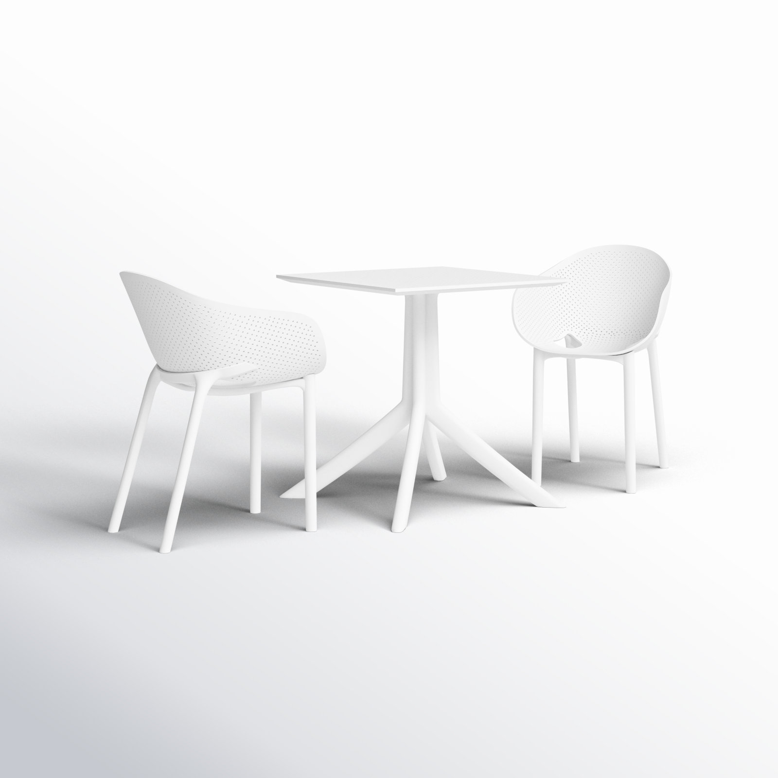 Farrah 32" Patio Bistro Set, White