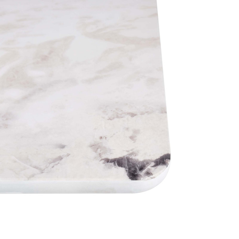 Table de bar rectangulaire blanche lustrée 47,24 po x 18,11 po x 29,52 po