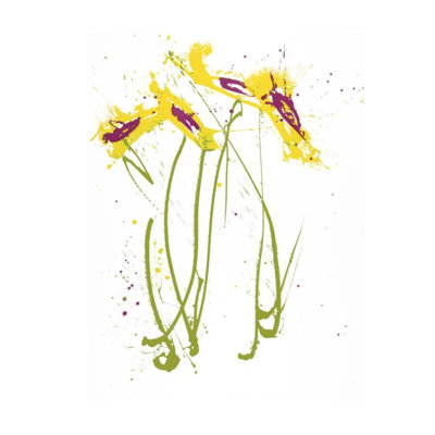 Gestural Florals IV Print by Paul Ngo