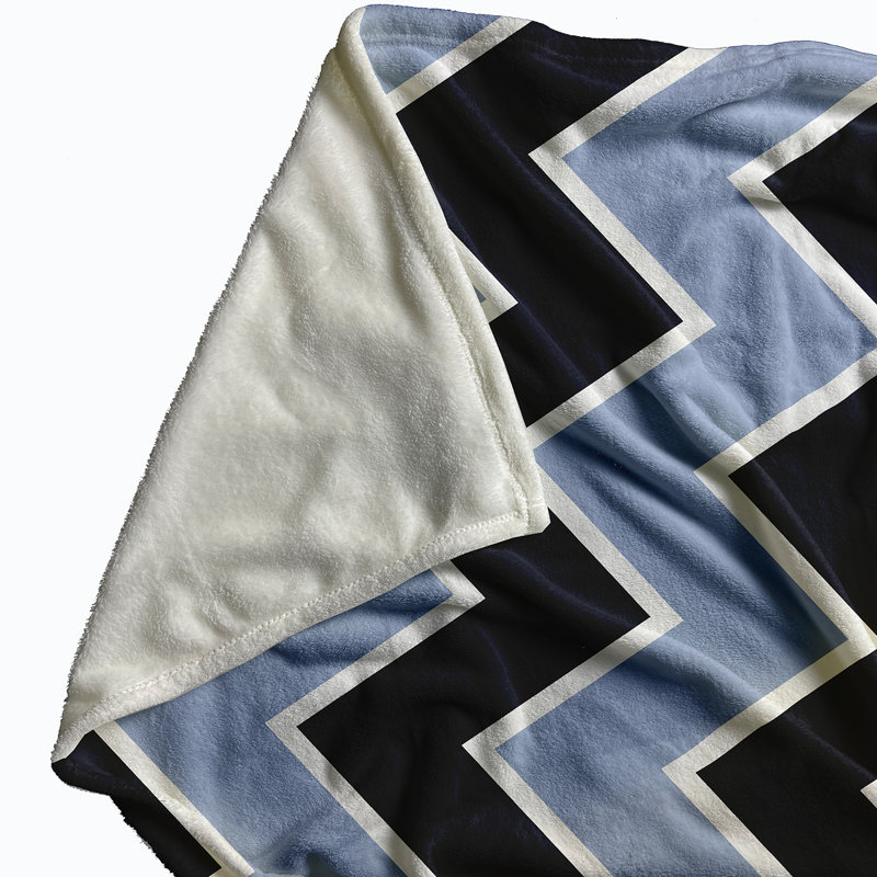 Elliana Plain Weave / Muslin Throw Blanket, Navy