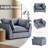 44.49" Wide Upholstered Plush Accent Chair With Square Arms For Living Room Bedroom-117277168