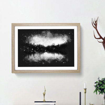 Forest Reflecting on a Lake - Picture Frame Graphic Art Print