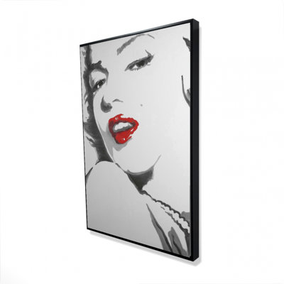 Marilyn Monroe, style de contour - Toile encadrée