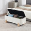 Banc de rangement rembourré à dessus rabattable avec pieds en bois massif-315716732-315717506