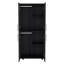 Armoire armoire H 70 po, portes doubles, 6 tablettes, 2 tiges de suspension-749271795
