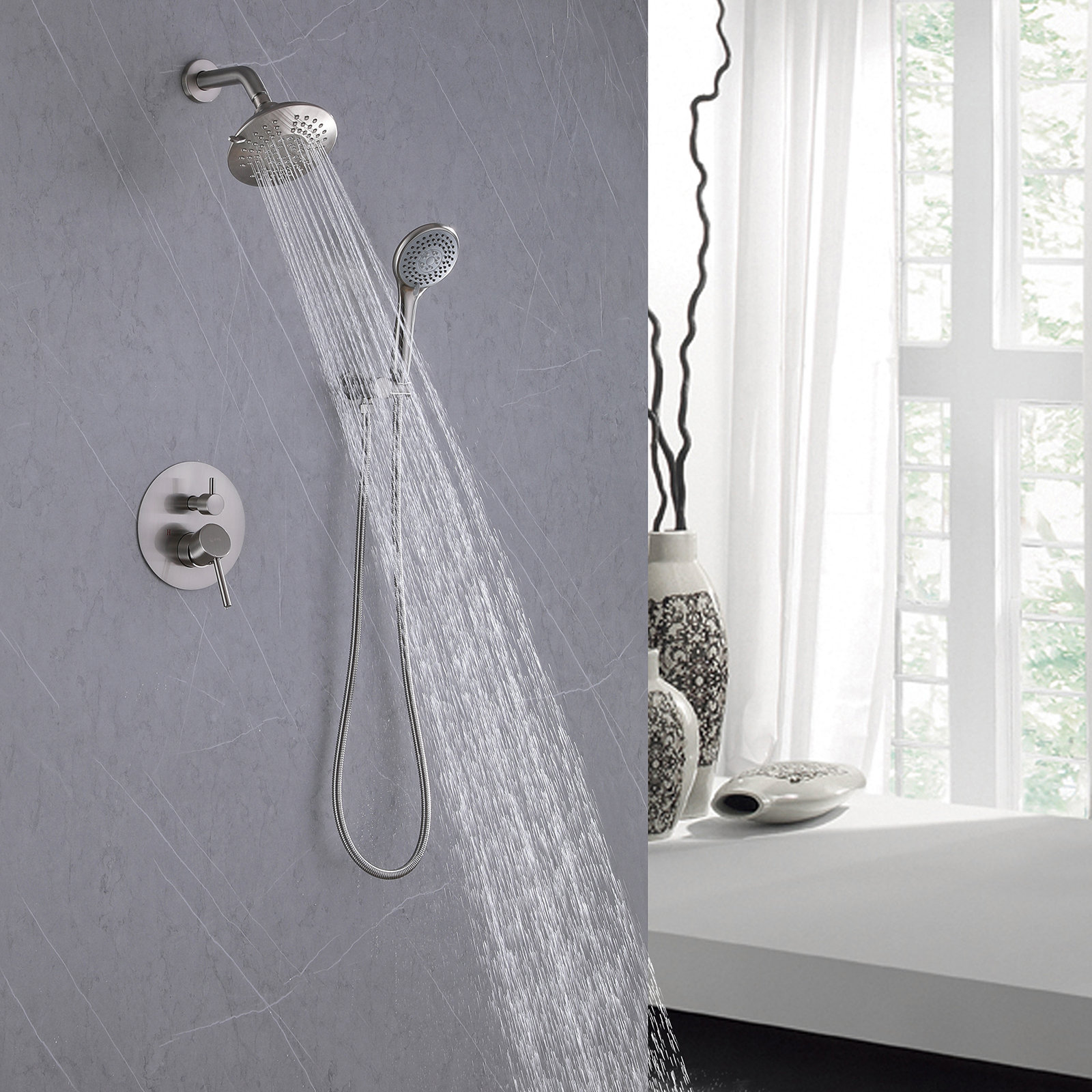 Shower Faucet Rough In VIBRANTBATH Shower Faucet with Rough-in Valve and Diverter - Wayfair Canada