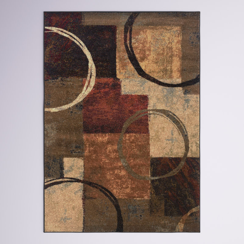 Geovany Power Loomed Area Rug , Rectangle 3'10" x 5'5"