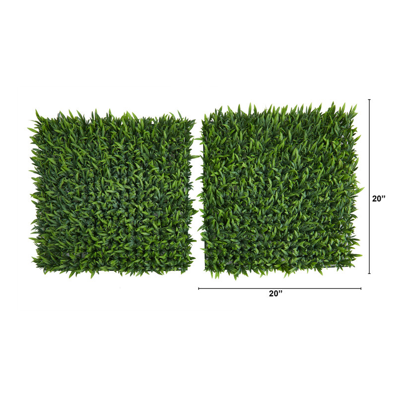 12 po Tapis mural en gazon artificiel (intérieur / extérieur) (ensemble de 6), 2, H 20 po x l 20 po x P 1 po