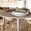 HOMCOM Folding Dining Table for 4 Round Drop Leaf Table, Modern-2108269666