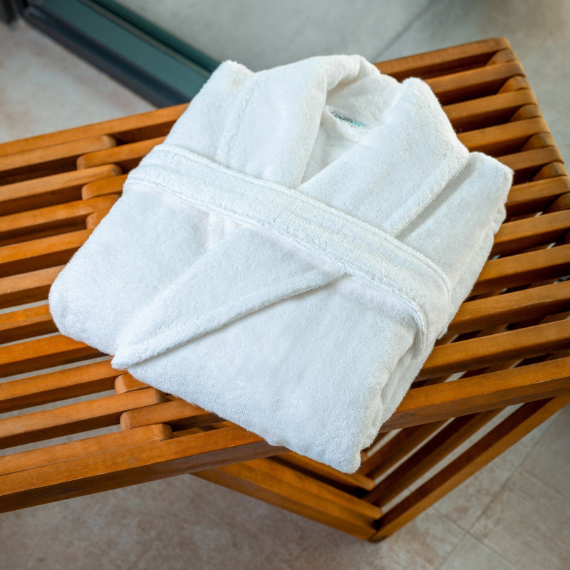 GOTS-Certified Luxury Organic Bathrobe & Slipper Set, S / M