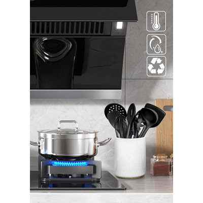 Porte-ustensiles, porte-ustensiles de cuisine en céramique de 6,4 po pour comptoir avec protection en liège, décor de cuisine de campagne rétro pour comptoir, cadeau (sable)