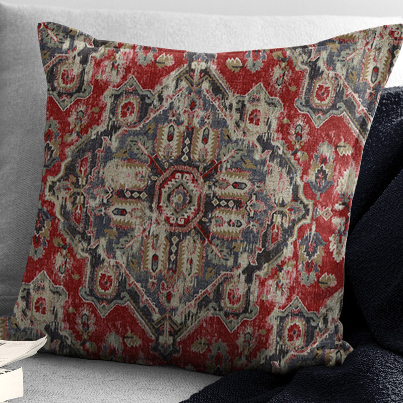 Tangier Red/Blue 20X20" Square Pillow, 18" x 18"