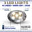 3 - Light LED Under Cabinet Puck Light