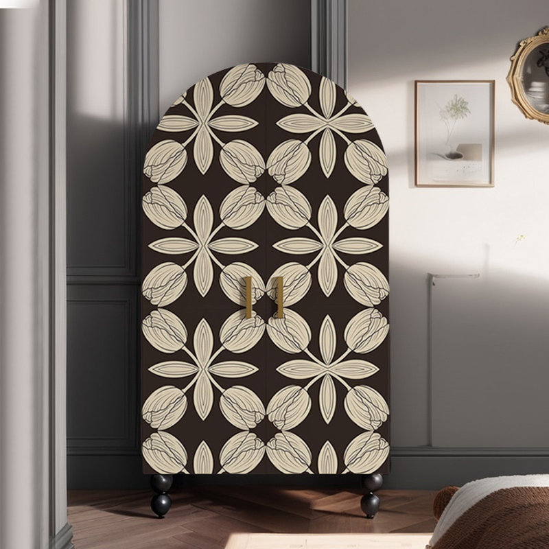 Garde-robe moderne et simple à deux portes, Noir, noir, noir, noir