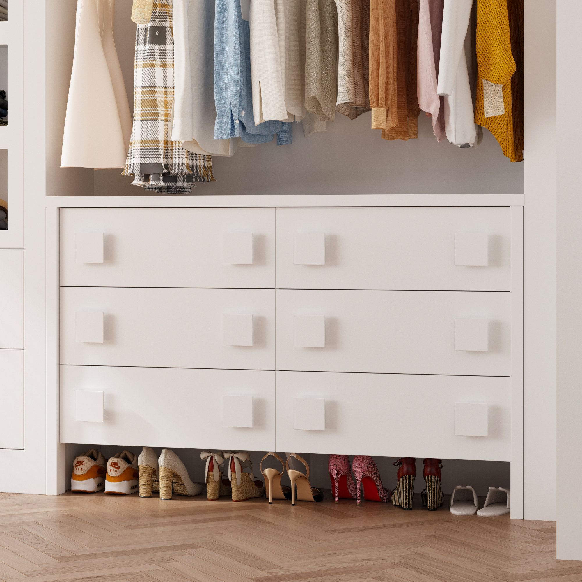 Lark Manor White Closet Island With Drawer - Wayfair Canada