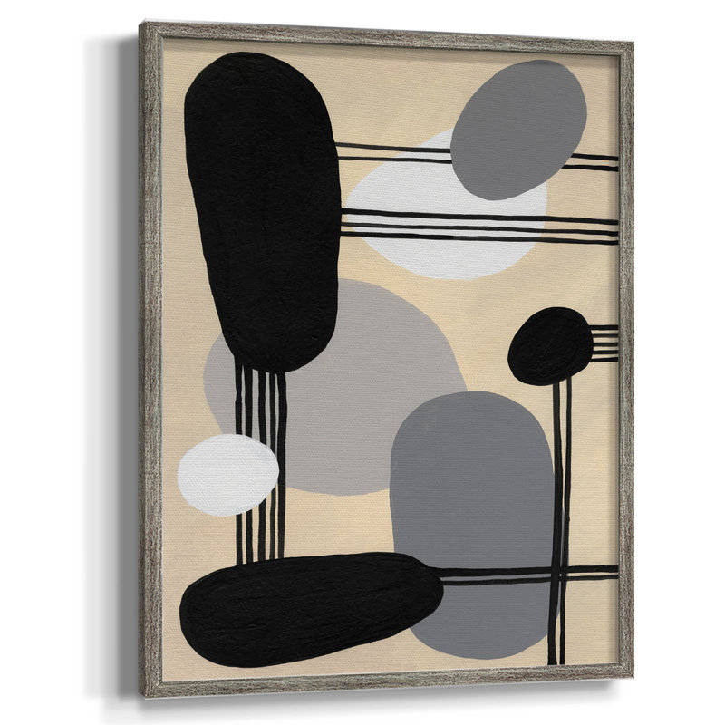 «Interconnected Shapes I», reproduction encadrée - bois massif, H 11 po x l 9 po