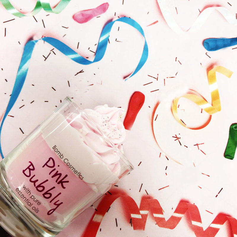 Pink Bubbly Cocktail Scented Jar Candle