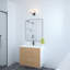 Élégant miroir mural pour salle de bain en aluminium, polyvalent et fonctionnel