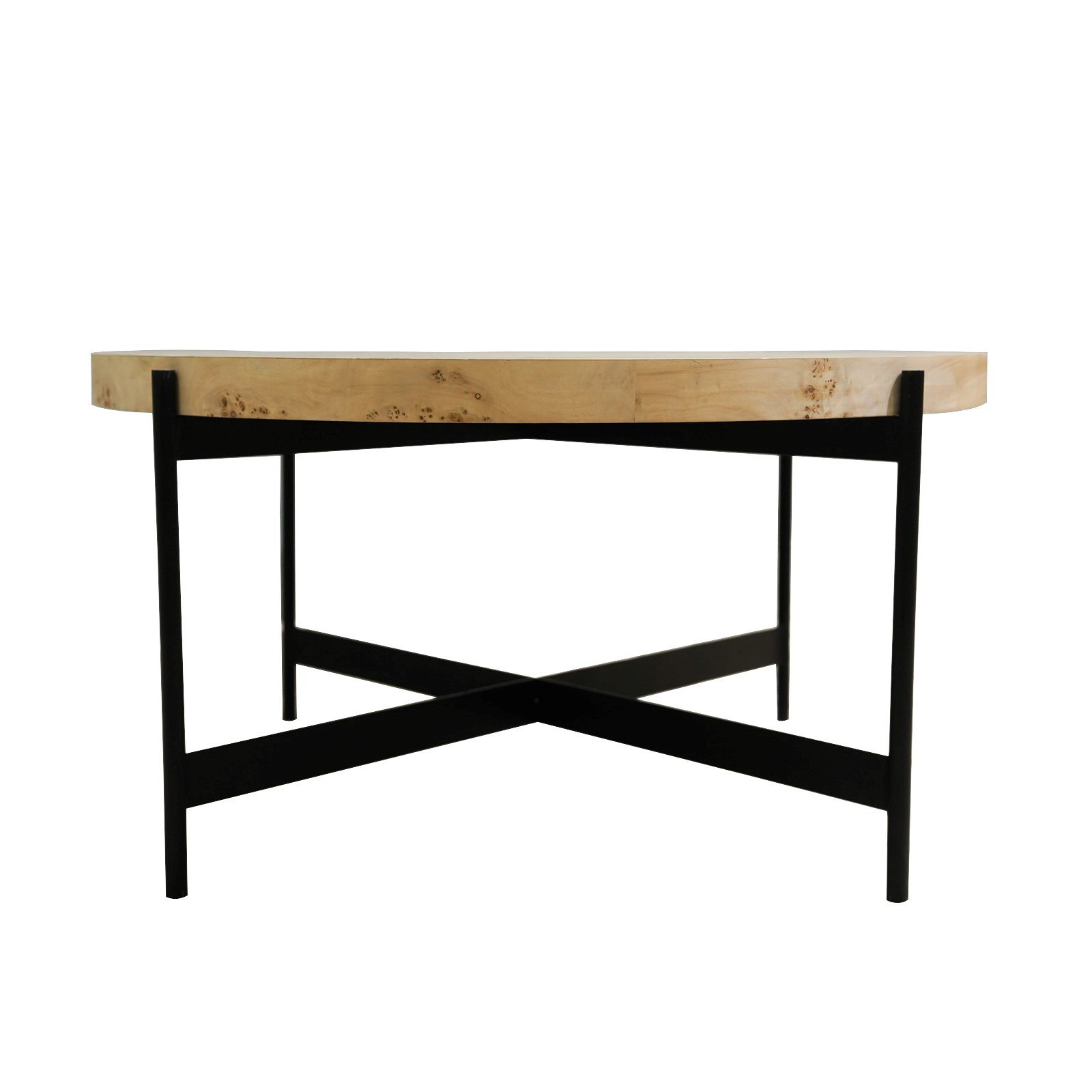 Craigwood Modern Burl Wood Coffee Table