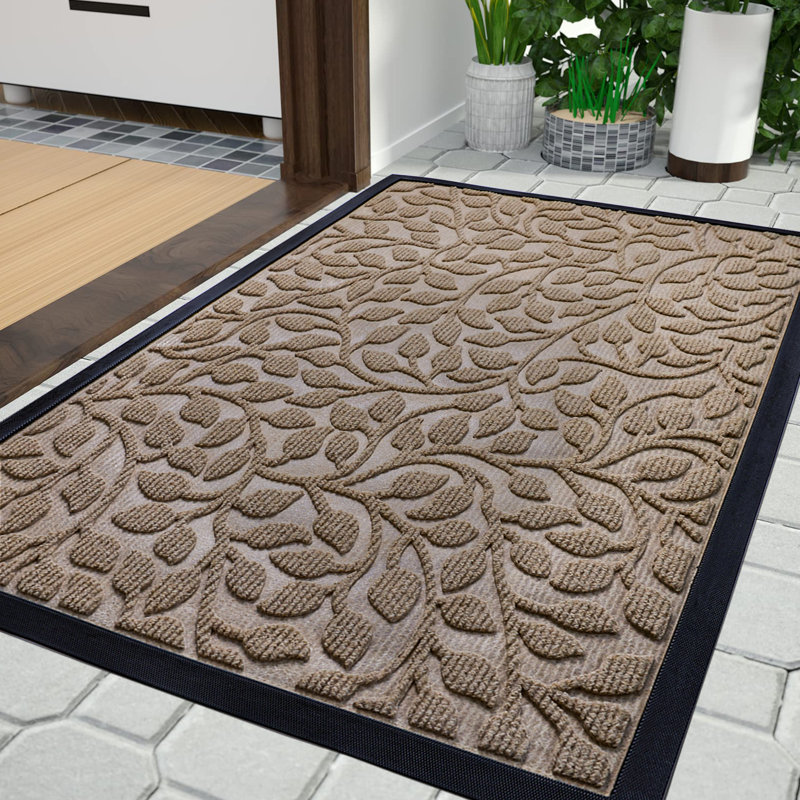 Personalizable Non-Slip Outdoor Doormat, 43.2cm W x 76.2cm L, Khaki