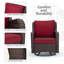 Ensemble de chaises berçantes 3 pièces-1197910676