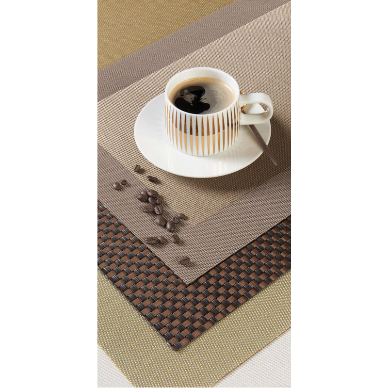 Ensemble de 4 napperons rectangulaires en vinyle, Bronze