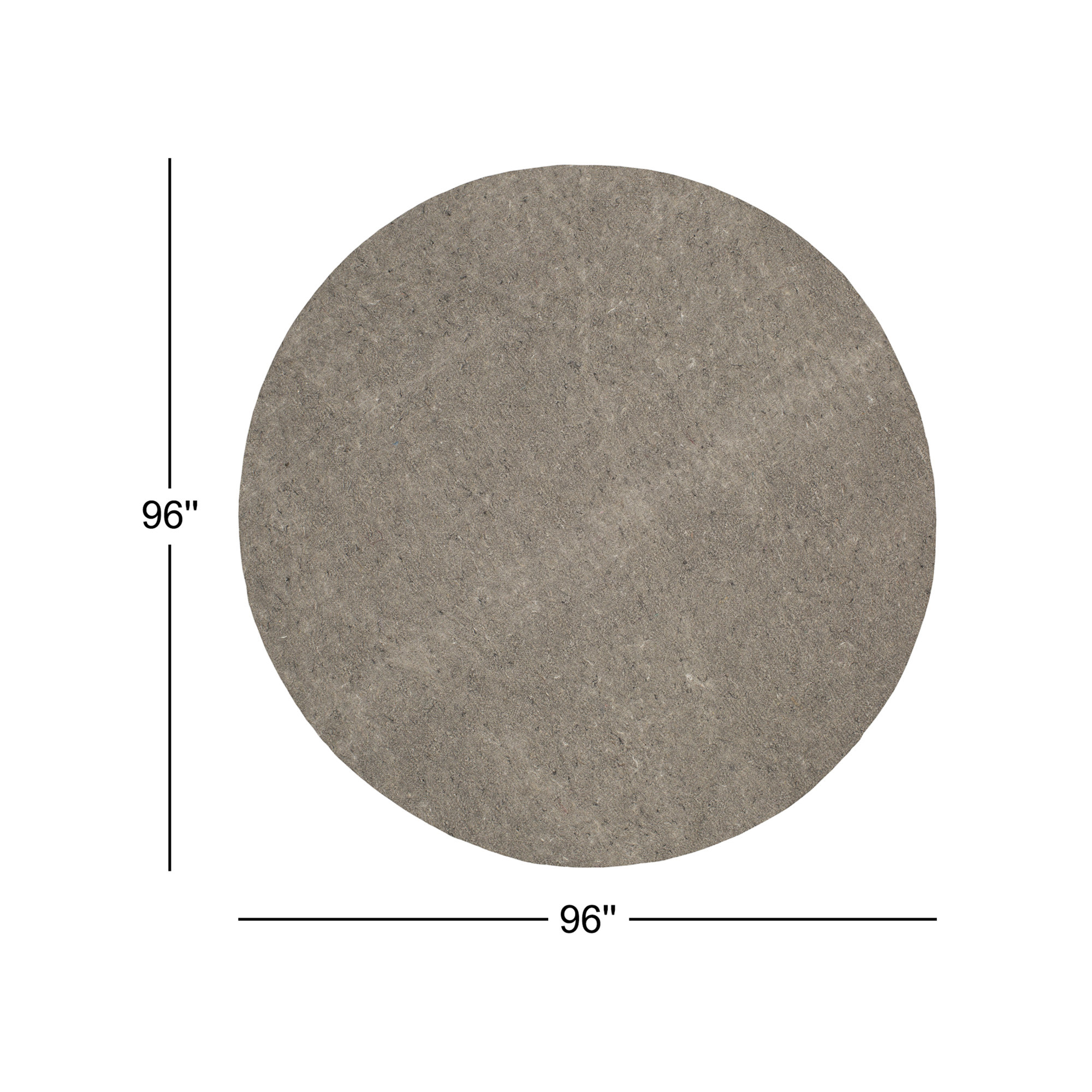 Ovilla Pet Friendly Dual Surface Non-Slip Rug Pad (0.25"), 8'W Round