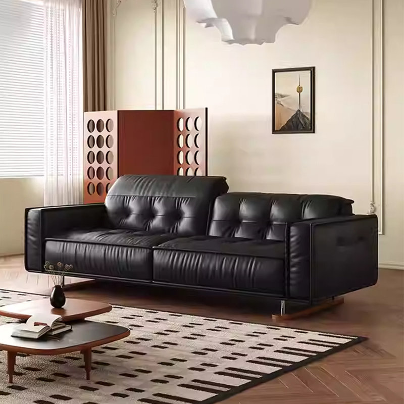 Canapé en cuir italien, 4, H 30 po x l 110,23 po x P 40,15 po