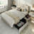 Cathlina Tufted Upholstered Linen Platform Queen Bed with 2 USB Ports and 2 Storage Drawers-1773064387