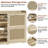 Rattan Shoe Cabinet with 4 Flip Drawers, Breathable Hidden Shoe Storage for Entryway