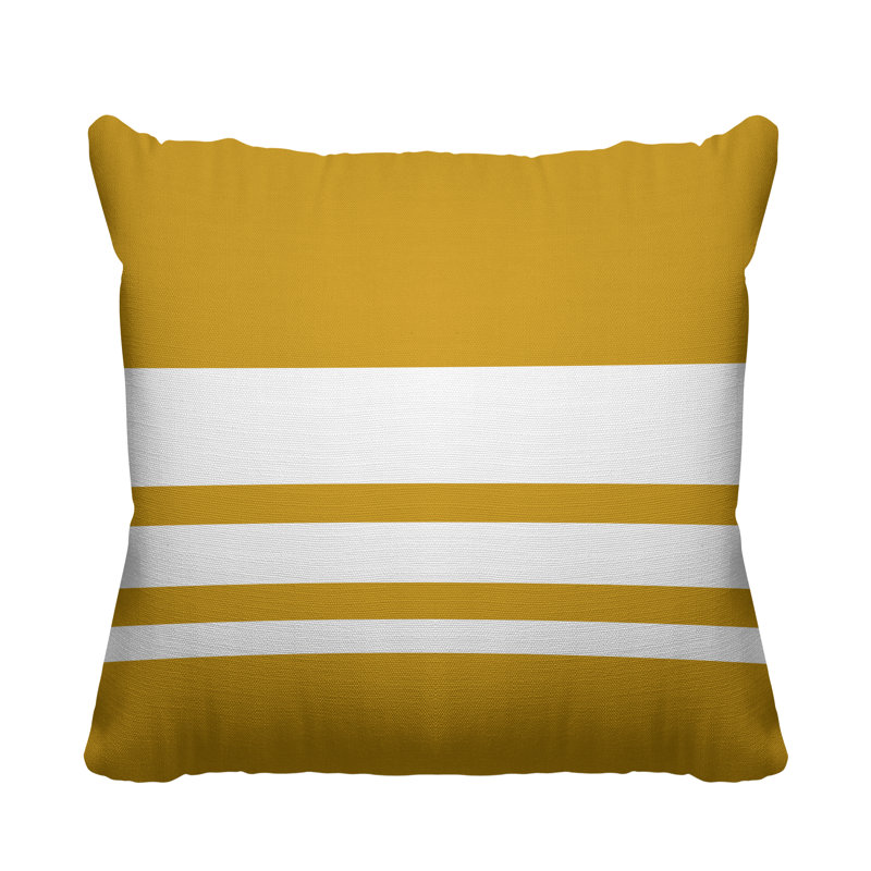 Coussin décoratif intérieur / extérieur Arundel, L 17 po x H 17 po, Jaune