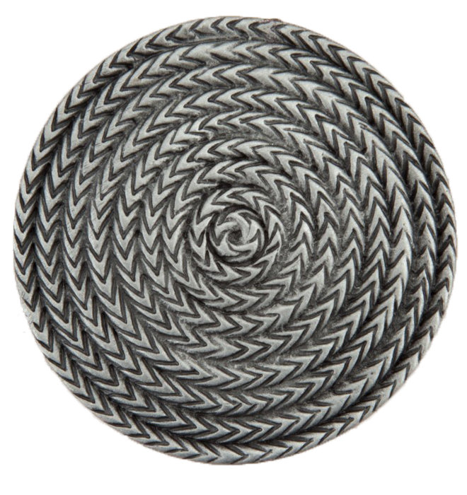 Poignée d'armoire Rope, Étain antique