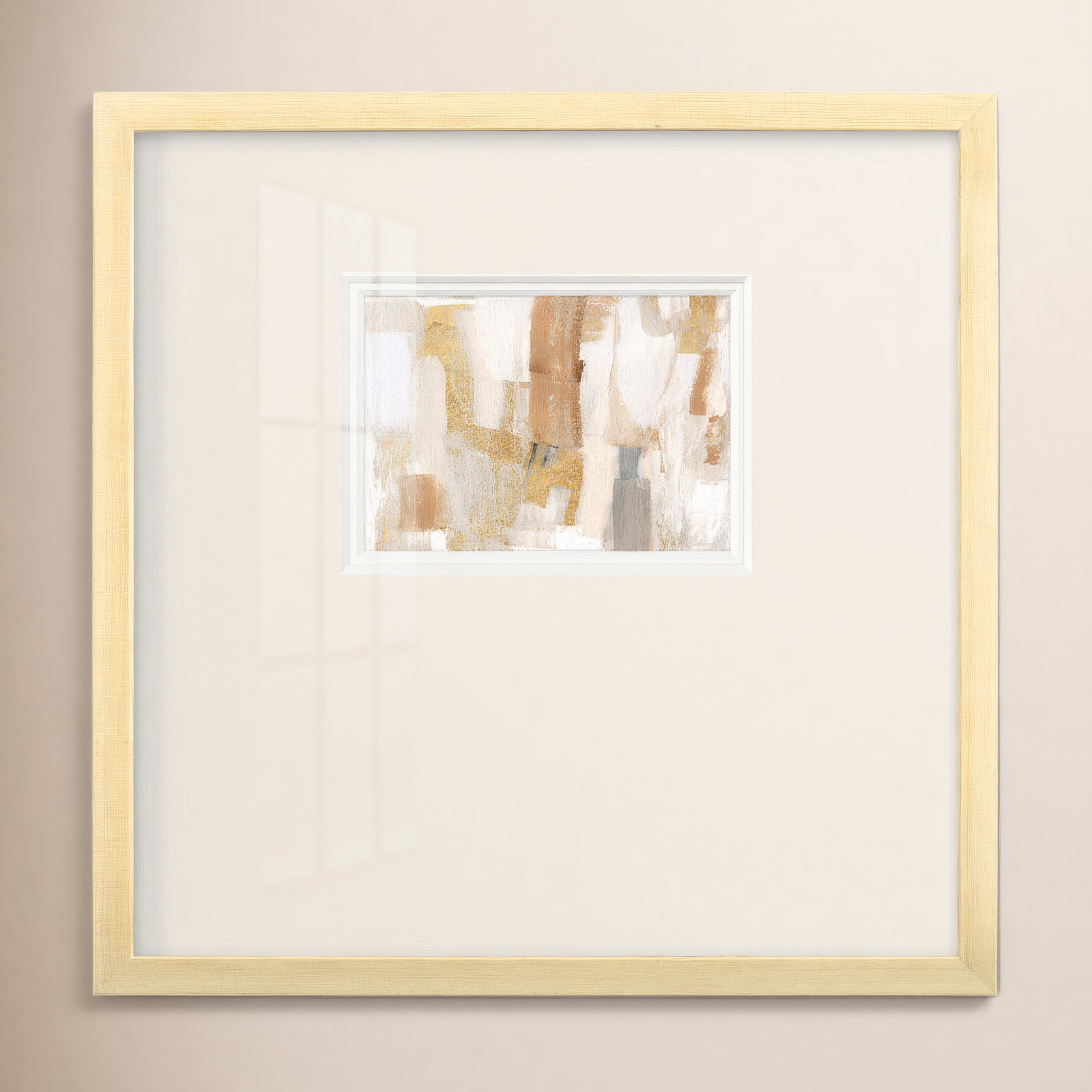 Gold Quartz I Painting, 17" H x 17" W x 1.25" D